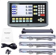 Ryanong Linear Scales, 3 Axis LCD DRO Set Digital Readout System Display and 3PCS 5U Scale Optical R