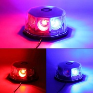 ไฟไซเรน 8LED สำหรับติดหลังคารถยนต์ ไฟฉุกเฉิน12V-24V สีแดง-น้ำเงิน