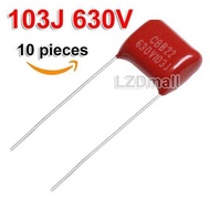 10pcs CBB22 630V103J 0.01uF 103J630V Pitch 10mm 103 630V 103J 10nF CBB Polypropylene Film Capacitor