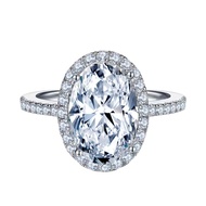 925 Silver Temperament Silver High Carbon Diamond Proposal Pigeon Protein Zirconium Ring Moissanite 