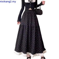 (LIVE STREAM SALE) Casual Ditsy Floral Ruffle Skirts for Women LNA60317 Rok Rumbai Kasual Motif Bung