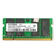 ELPIDA RAMS DDR2 2GB 800MHz หน่วยความจำแล็ปท็อป DDR2 2GB PC2-6400S-666 2RX8โน๊ตบุ๊ค Memoria 1.8V RAM