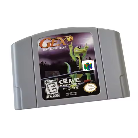 N64 Game Card Cartridge Console US And EU Version-Gex 3 deep cover gecko