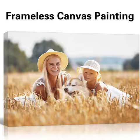 1pc Frameless Personalize Custom Photo Group Photo Wall Art Inspirational Canvas Painting Picture Po