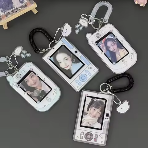 Binder Photocards Holder Mobile Phone Shape Acrylic Photo Frame supplies Poca Holder Idol Picture Pr