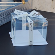 Transparent Cake Box4Inch6Inch8Inch10Inch12Double-layer Birthday Cake Box with Extra Height