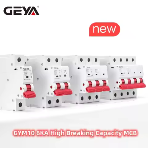 GEYA GYM10 6KA MCB 1P 2P 3P 4P 6A 10A 16A 20A 25A 32A 40A 50A 63A Circuit Breaker 230V 400V C Curve 