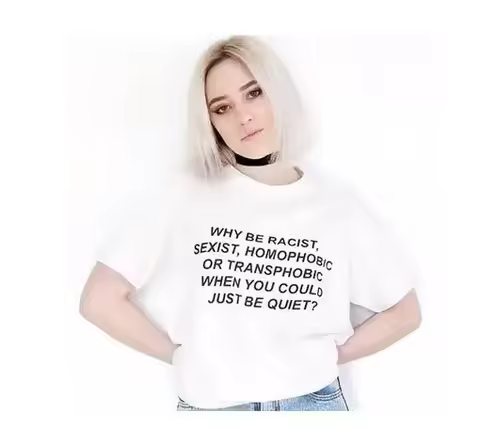 Why Be Racist Frank T-shirt Hip Hop Trend Tshirt Ocean Hip-Hop Oversized T Shirt Womens Casual Short