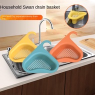 {JIE YUAN}Kitchen Leftover Sink Strainer Hanging Swan Drain Basket Fruit Vegetable Drainer Soap Sponge Rack Garbage Filter Kitchen Gadgets