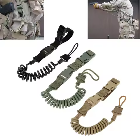 Tactical Two Point Rifle Sling Lanyard Spring Multipurpose Gun Rifle Sling Strap Pistol Shooting Sho