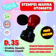 (PROMO MURAH) U. D.35 STEMPEL LOGO CAP STEMPEL NAMA STEMPEL CUSTOM STEMPEL STEMPEL NAMA DAN NOMOR H