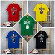 T-shirt Bathing Ape Bape x Bulls Lakers Celtic Warriors Spurs Premium