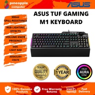Asus RA04 TUF Gaming K1 RGB Keyboard with dedicated volume knob, spill-resistance, side light bar an