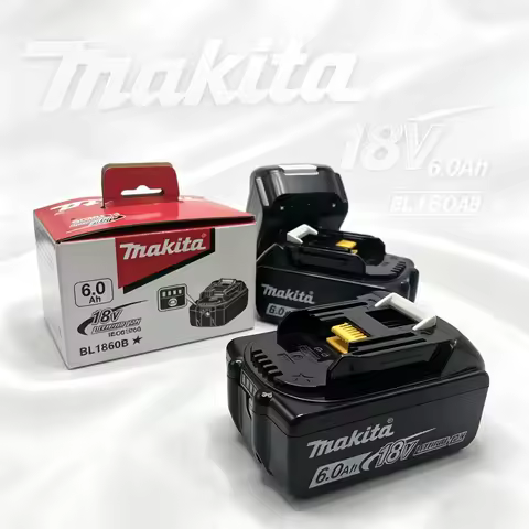 Genuine Makita 18V 6.0Ah Charge Battery with Charger Set for Makita 18V Power Tools DDF487 DTW700 GB