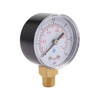 0-1bar 50mm Water Pressure Gauge Meter 1/4 inch NPT Thread Manometer -50-15psi