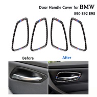 Carbon Fiber Car Interior Door Handle Cover Trim Door Bowl Sticker for BMW E90 E92 E93 3 series 2005-2012 Car Accessorie