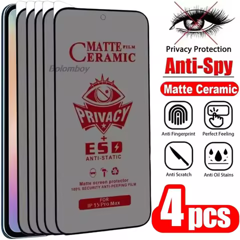 1-4PCS Matte Privacy Ceramic Film For Redmi Note 14 15 Pro 13 12 11 10 9 8 15C 13C 12C 11A 11S 12S 1