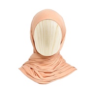 [ Local Ready Stocks ] Premium Jersey Shawl Hijab Scarf Headgear Wanita Muslimah Comfortable Genuine Original - Peach