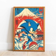 ️ Sonic Poster | Comic Poster - Wall Decal - Wall Photo