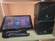 15.6寸InAndOn音王點歌機，連AELELES迷你同軸喇叭及原廠無綫咪套裝(機身細小，即買即裝即用）