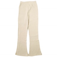 Health日本製造華夫格喇叭褲，32004，米色，二手。