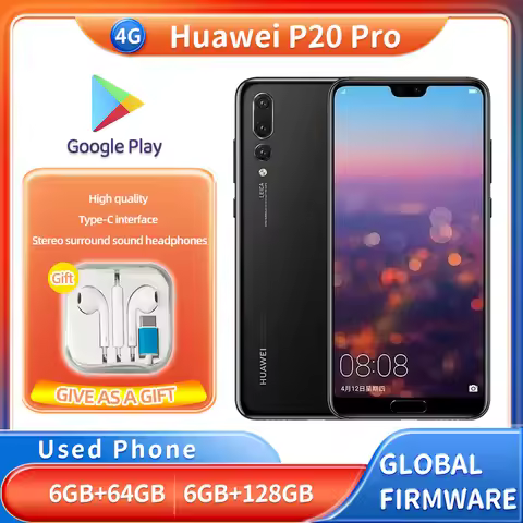 HUAWEI P20 Pro 4G 64GB 128GB ROM SmartphoneScreen 6.1 inches 4000mAh EMUI Nano SIM Used Phone