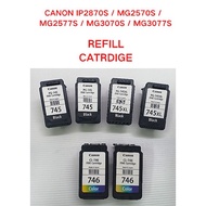 CANON 745 S/ 745 / 745 XL / 746 S / 746 / 746 XL(USED) REFILL CATRIDGE FOR MODEL IP2870S/MG2570S/MG2