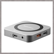 USB C Hub M.2 NVME SSD Docking Station USB3.1 10Gbps 100W PD 4K60HZ Magnetic M.2 SSD Enclosure for