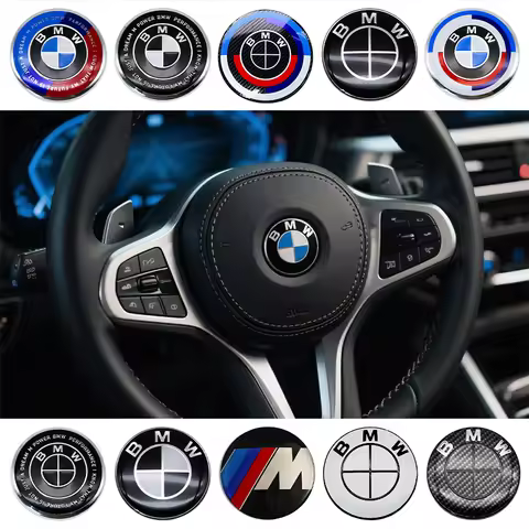 4.5cm Car Steering Wheel Decoration Badge Sticker For BMW G80 E84 F48 G01 G11 X1 X2 X3 X4 X5 X6 G07 