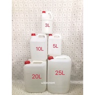 Tong Air Jerry Can HDPE Water Container Can/Tong Drum/Jerry Can With Handle 20L/25L Penutup Merah/Be