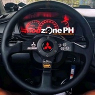♞,♘,♙Mitsubishi Ralliart OMP Steering Wheel 14inch Available BOSS KIT ADAPTOR