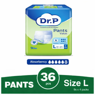 Dr. P Value Level 6 Pants Adults Diaper L 9 x 4s/carton