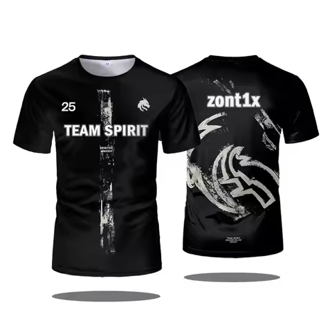 Team Spirit 2026 New Jersey Cs2 Esports Uniform T Shirt Cs Go Game Training Top Premium Breathable Q