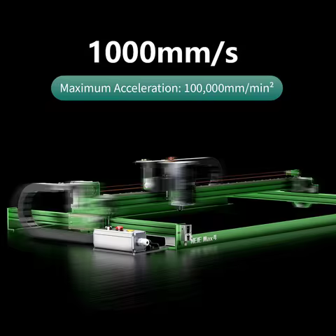 Best Value 24W NEJE Max 4 V2 E80 Laser Machine-1000mm/s Multi-Material Wood/Stone/Glass Engraver Adj