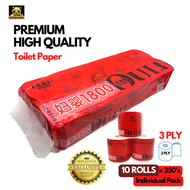 Premium Toilet Paper Roll / Toilet Tissue Roll / Tissue Roll/ Tisu Gulung/ OULU Bamboo pulp/ 3 ply 1