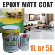 ( MATTE EPOXY ) 1L MATT EPOXY FLOOR PAINT [HEAVY DUTY] PROTECTIVE &amp; WATERPROOF COATING . Epoxy Floor Paint