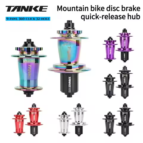 TANKE 32-hole Quick-release Disc Brake Hub for Mountain Bikes 360-click 9-pawl Hub Aluminum Alloy CN
