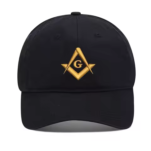 Lyprerazy Baseball Hat Masonic Lodge Unisex Embroidery Baseball Cap Washed Cotton Embroidered Adjust