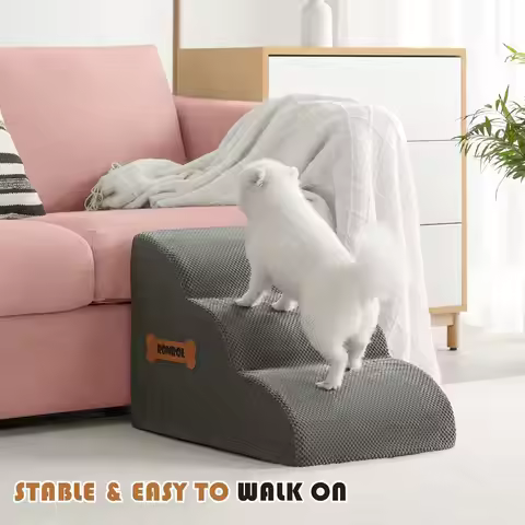 Pet Stairs Sponge Steps Small Dog Sofa Bed Climbing Ladder Slope Dog Climbing Ladder Pet Ramp for Sm
