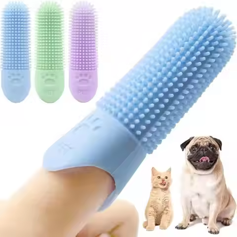 Pet Finger Toothbrush 360° Soft Bristles Soft Silicone Oral Cleaning Pet Dog Teeth Care Cat Dog Prod