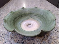 【娟兒藝品】荷型綠手盆陶瓷器✔物品槽✔展示✔藝術品✔洗手台