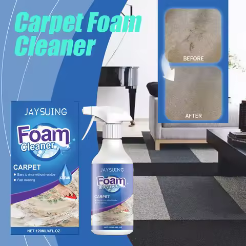 Jaysuing Carpet Foam Cleaner Fabric Sofa Cleaner Foam Easily Remove Stubborn Stains Dry Water-free C