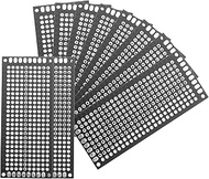 QUARKZMAN Pack of 10 Soldering Board 2.76 x 1.18 Inch Double-Sided PCB Board Black Tin-Plated PCB Bo