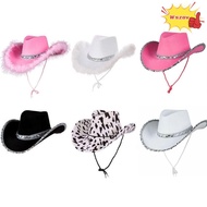 WSZOV Cowgirl Hat Cowboy Accessory Sequin Fashion Cosplay Costume Party Sequin Cowgirl Hats