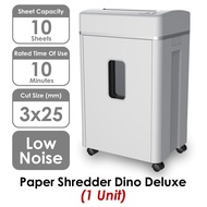 Dino Deluxe Paper Shredder (Cross Cut)-10 sheets (20L) (Paper Shredder, Shredder Machine, Office Shredder, Mesin Penghan