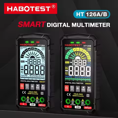 HABOTEST HT126A/HT126B 600V Digital Multimeter Auto Range DMM Voltmeter True RMS AC DC NCV Voltage M