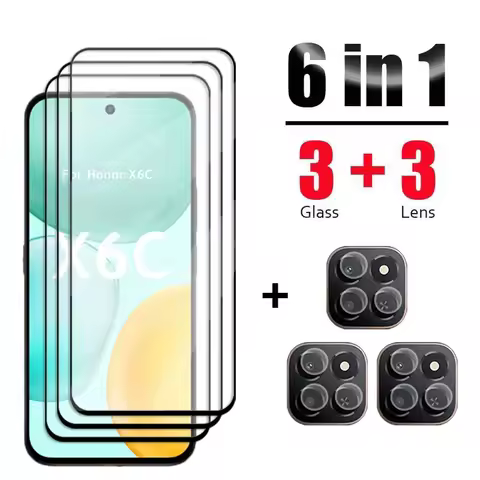 6 In 1 For Honor X6C Glass Tempered Glass Honor X6C Glass Screen Protector Camera Film Honor X6C Fil