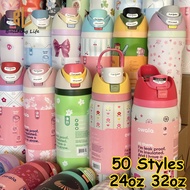 50 Styles Owala FreeSip Tumbler New Color 24oz & 32oz Stainless Steel Portable Sports Kettle Thermos