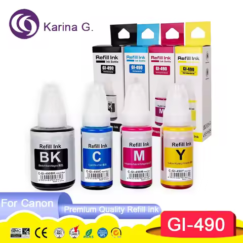 GI490 GI 490 GI-490 Compatible Refill Tintas Ink for Canon PIXMA G1400/G1410/G1411/G2400/G2410/G2411
