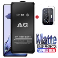 2 in 1 for Xiaomi Mi POCO M4 M5S M5 Pro 4G 5G Glass Not Film Xiaomi Mi 12T 11T POCO X4 Pro 5G AG Matte Full glue Cover Screen Protector